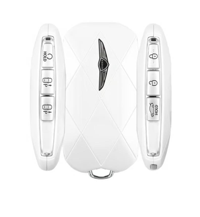 مفتاح ذكي أصلي جينيسيس G80 2024 — 6 أزرار أبيض فاخر 433 MHz — G80 2024 6 433 Genesis G80 2024+ Genesis G70 Genesis G90 GV7